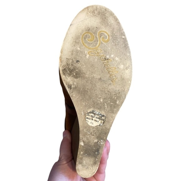 Seychelles Brown Ankle Boots with Suede Finish and Strap Detail Size 10 - Picture 8 of 9